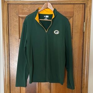 NFL Team Apparel Green and Yellow Pullover